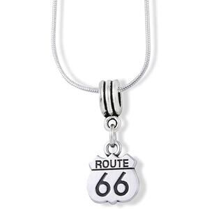 Route 66 Driving Historic Highway Car Trucking Necklace